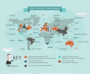 global carbon pricing map