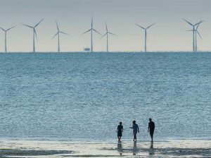 8 of the 175 wind turbines of the London Array