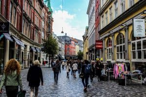 Pedestrian Only Zone In Copenhagen