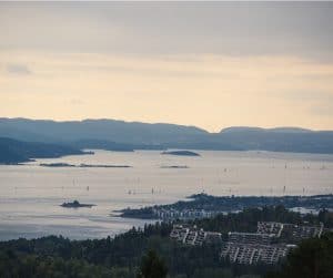 Beautiful Views Of The Oslo Fjord With Boats In The Water In Blue Picture Id1278658630