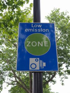 Low Emission Zone Sign In London Uk