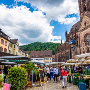 Market Square In Freiburg