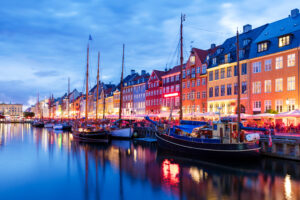 Summer Sunset In Nyhaven Copenhagen Denmark Summer Sunset In Nyhaven Copenhagen Denmark