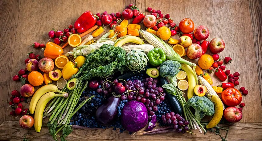 Fruits And Vegetables Rainbow