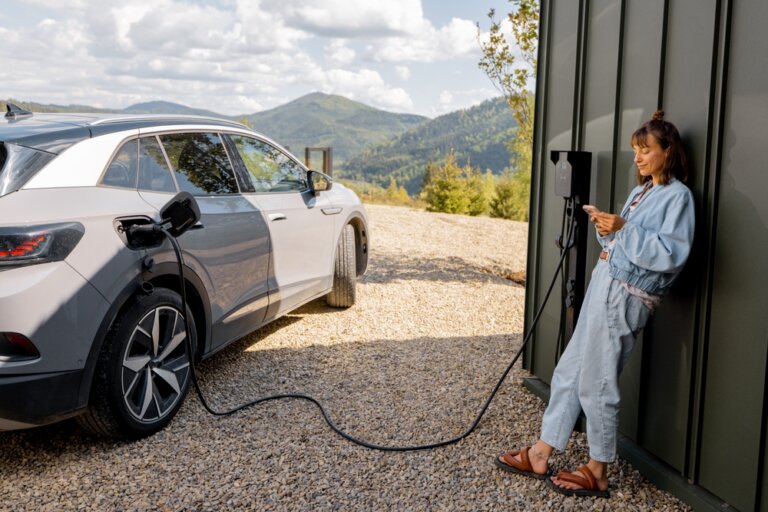 Solar Panels and Batteries for EV Charging